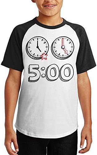 Oxinqufng Five O'clock Youth T-shirt Casual Short Sleeved Shirt XL