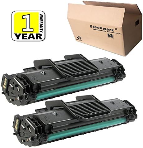 Etechwork MLT-D108S Toner Cartridge 2 Pack Black Compatible for Samsung ML-1640 ML-1641 ML-2240 Printer