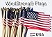 Lot of -50-4x6 Inch Double Sided US American Hand Held Stick Flags Spear Top WindStrong Made in the USA
