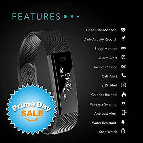 L@YC Heart Rate Monitor Fitness Activity Tracker Watch Step Walking Sleep Counter Wireless Wristband Pedometer Exercise Tracking Sweatproof Sports Bracelet All iPhone All Android Smart Phones, Purple - Thumbnail 2