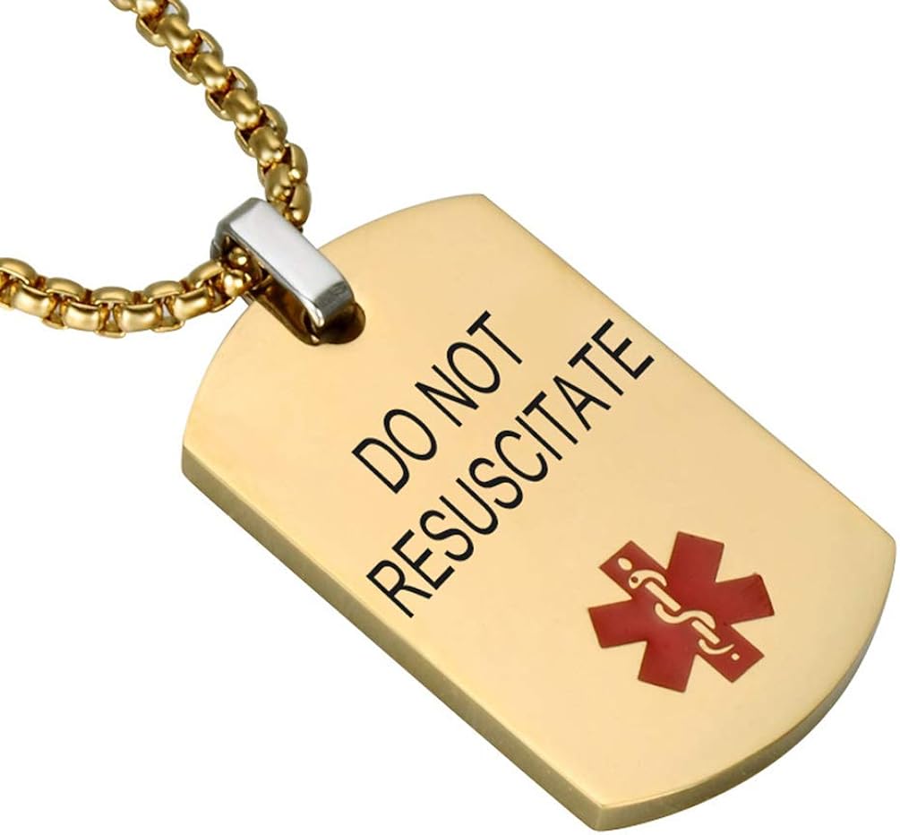 MZZJ DO NOT RESUSCITATE Medical Emergency Medical Alert ID Military