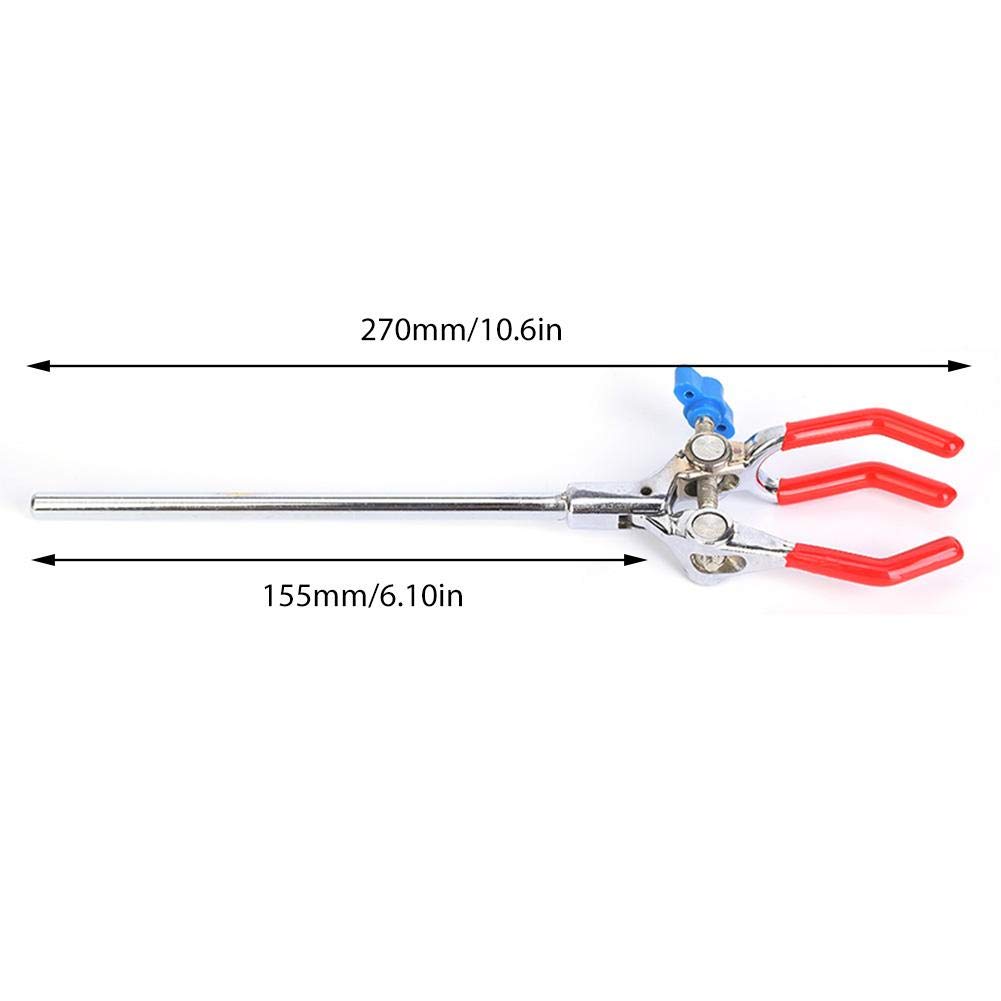Adjustable Test Tube Clamp for Chemistry Lab Diameter 80mm (3.1in), Rod Length 155mm (6.1in), Siliver - Image 4