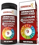 9 Parameter Premium Urinalysis Test Strips for UTI, Ketones, pH, Protein, Blood, Kidney, Liver Problems | FDA Approved| (100 Strips) Detailed Instructions |Measure Ketones & More | Accurate, Res