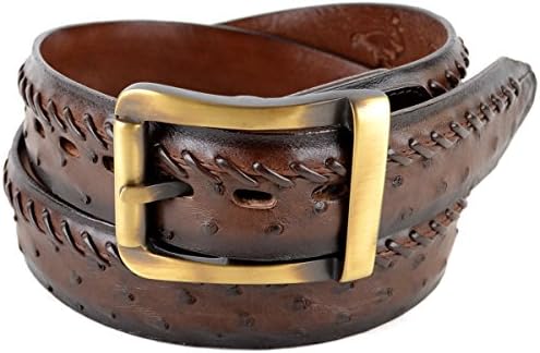 Original Brown Ostrich Skin Belt