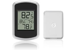 Urageuxy Wireless Indoor Outdoor Thermometer, Digital Inside and Outside Temperature Monitor for Greenhouse and Home Room, Fahrenheit Only