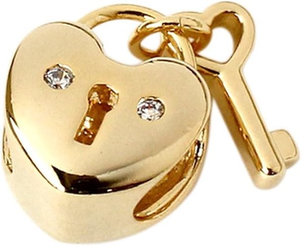 Amazon アクセサリー パーツ ハート南京錠 鍵モチーフ チャーム カスタマイズ 1個売り 種類 ゴールド ボディピアス 通販