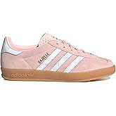 adidas Gazelle Indoor Womens Shoes, Sandy Pink/Cloud White/Gum, Size 6