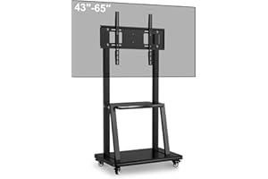 JYXCN 43-65" Height Adjustable Mobile Stand for Smart Boards | with 4 Lockable Wheels & Universal Mount | Versatile Classroom, Home, Office Whiteboard Stand - Heavy-Duty Steel Frame