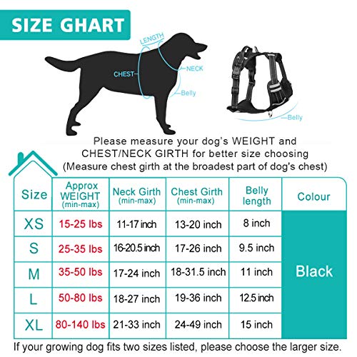 WINSEE Dog Harness No Pull, Pet Harnesses with Dog Collar, Adjustable