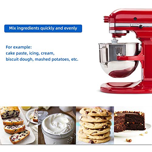 X Home 5Quart Flex Edge Beater for KitchenAid BowlLift Stand Mixer
