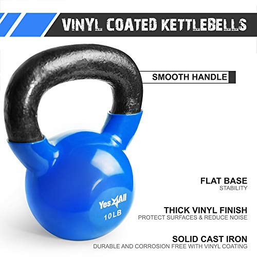 Yes4All-Vinyl-Coated-Kettlebells--Weight-Available-5-10-15-20-25-30-35-40-45-50-lbs