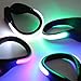 OUTERDO 1 Pair LED Luminous Outdoor Sport Flashing Safety Warning Lights Shoe Clip Reflective Lights For Runners Joggers Walkers Biker Black