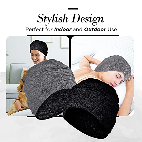 Kitsch Satin Lined Jersey Beanie, Satin Hair for Sleeping, Hair Cap, Satin Sleep Cap for