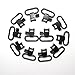 GUGULUZA Dozen Quick Release Shotgun Rifle Gun Sling Swivels(12 Pack)