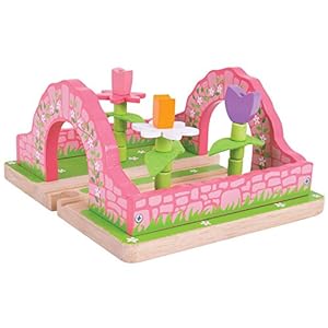 Image of Bigjigs Rail Flower Garden - Wooden Train Set Accessories