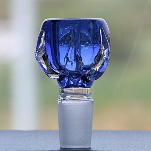 ZJAN Thick Glass Dragon Claw 14mm/18mm Male Glass Bowls,Handcrafted Glass items (18mm, Blue)