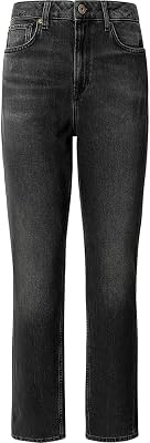 Tapered Jeans Hw Violet, Noir (Denim-9fa), 29W / 28L Femme