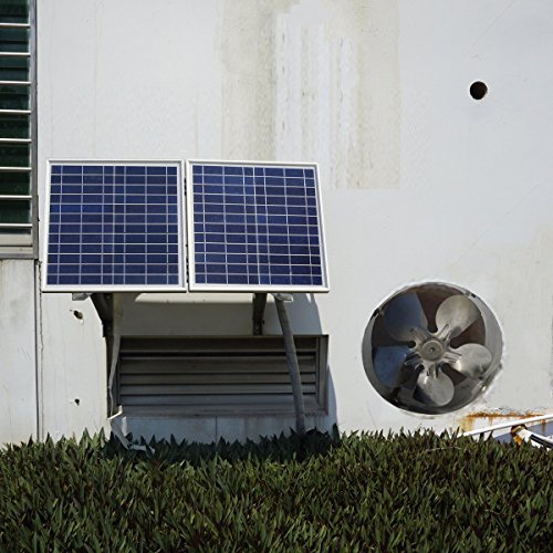 ECOWORTHY 25W Solar Powered Attic Ventilator Gable Roof Vent Fan with