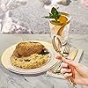 Earths-Dream-Gold-Plastic-Plates-Set-A-Complete-Disposable-Dinnerware-Set-with-100-Party-Plates-25-Dinner-25-Salad-25-Soup-25-Dessert-125-Gold-Silverware-25-Cups-50-Napkins-Table-Runner Earth’s Dream Disposable Dinnerware Set for Christmas: 100 Gold Plastic Plates Set for Party (25 Dinner, 25 Salad, 25…