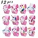 Pawliss 24 Pack Unicorn Slap Bracelets Wristband Backpack Clips, Birthday Party Favors Supplies for Kids Girls, Rubber Band Keychains Classroom Toys Prizes Gifts