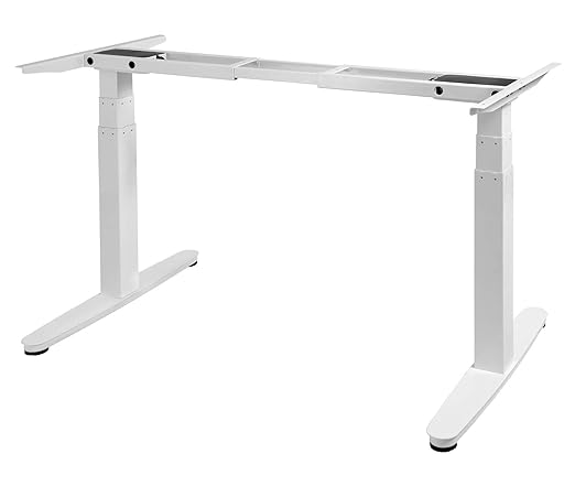 Exeta ergoSMART Elektrisch höhenverstellbarer Schreibtisch -System TÜV Rheinland Zertifiziert- mit 2 Motoren, 3-Fach-Teleskop