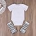 3 Styles Newborn Baby Girl I'm Daddy Girl Letter Print Bodysuit+Leg Warmer Outfits Set