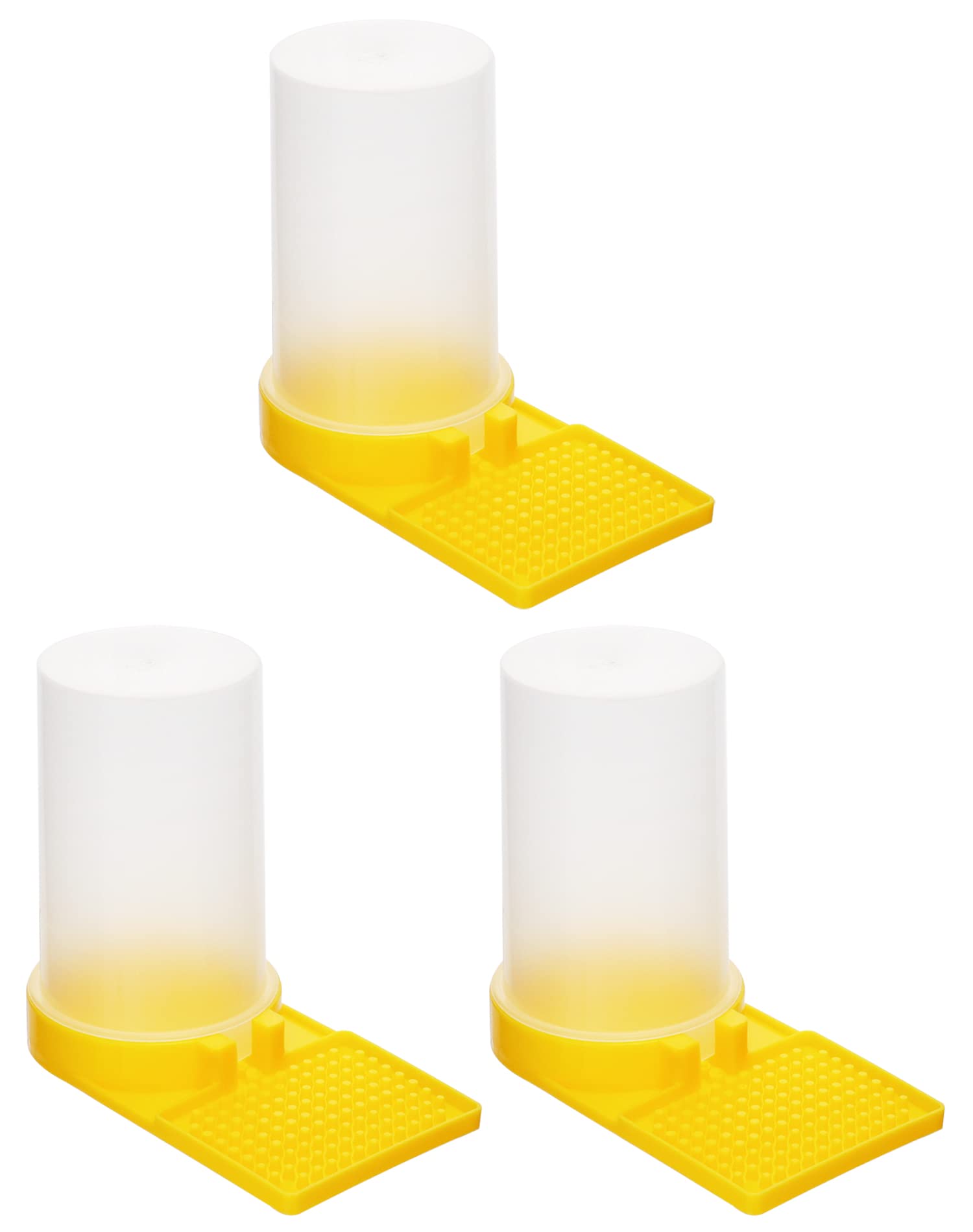 QWORK® 3 Pcs Bee Feeder Water Dispenser, Plastic Bee Entry Feeder Beekeeping Equipment Liquid Feeding System