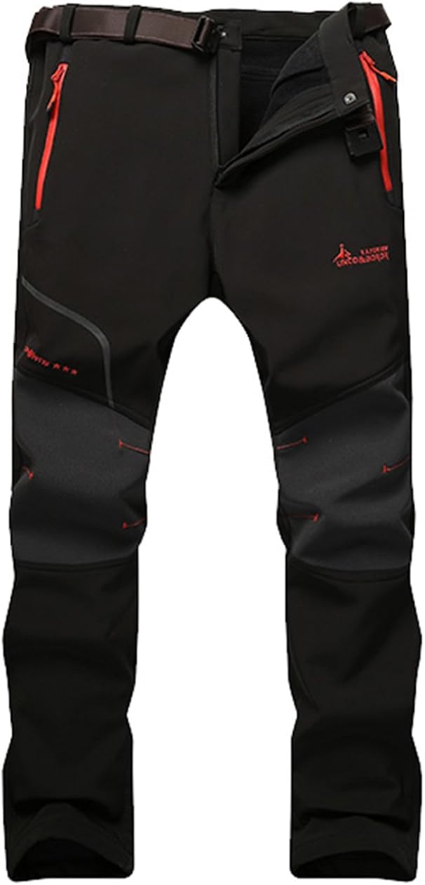 Lakaka Mens Winter Hiking Trousers Waterproof Windproof Fleece Lined