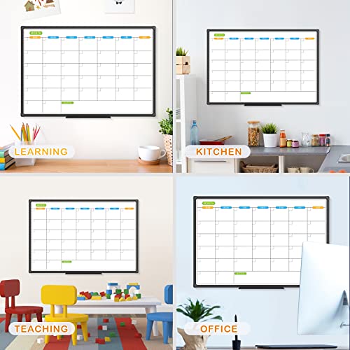 JILoffice Dry Erase Calendar Whiteboard White Board Calendar