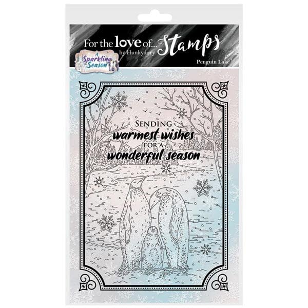 Hunkydory for the Love of Stamps - Penguin Lake A6 Christmas Stamp Set