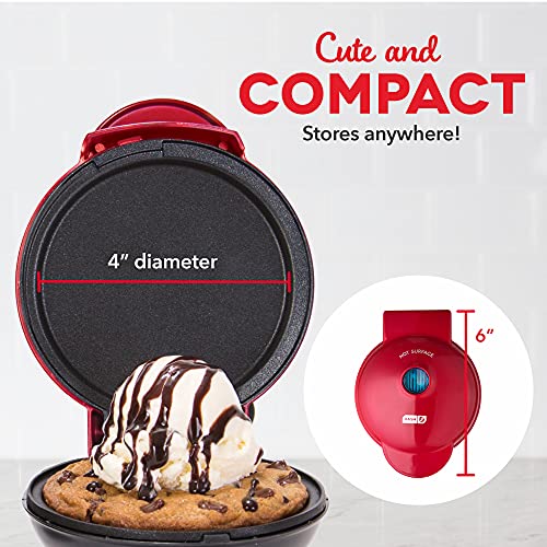 DASH Mini Maker Waffle Maker + Griddle, 2Pack Griddle + Waffle Iron Red Pricepulse