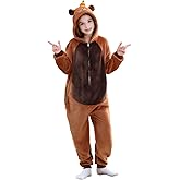 Unisex Children Animal Onesie Pajamas,Kids Flannel Halloween Cosplay Costume,Homewear,Sleepwear