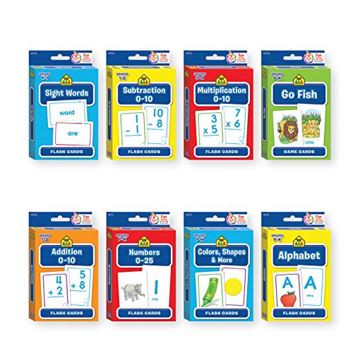 Bundle of 8 School Zone Flash Cards