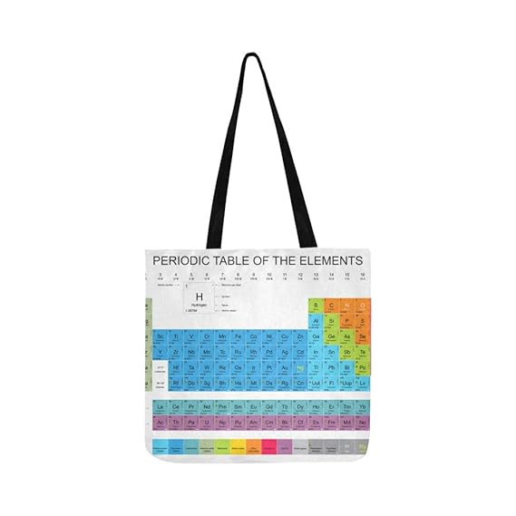 Periodensystem der Elemente im schwarzen Hintergrund Canvas Tote Handtasche Schultertasche Crossbody Taschen Geldbörsen für M