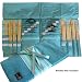 della Q Knitting Case for Double Point & Circular Knitting Needles; 017 Seafoam Stripes 1136-1-017