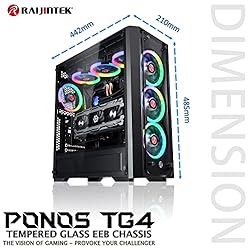RAIJINTEK PONOS TG4, Mid-Tower PC Case, with