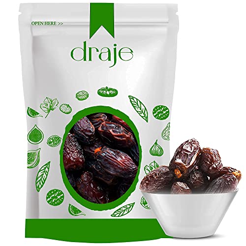 Large Hydrated Pitted Dates, Unsweetened Dried Dates Fruit, 1 Pound in