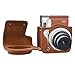 Sunmns Retro Vintage PU Leather Protective Case Bag Cover Compatible with Fujifilm Instax Mini 90 Instant Film Camera, Brown