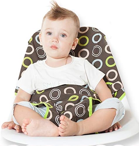 Zerich Portable Infant Safety Easy Seat, Travel High Chair Baby Feeding Booster Safety Seat, Soft Safety Chair Belt for Toddlers and Children #3360 (Chocolate Chip)