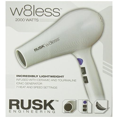 Rusk W8less Professional Lightweight Ceramic Tourmaline Hair Dryer, 2000 Watt image