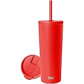 Simple Modern Insulated Tumbler with Lid and Straw | Iced Coffee Cup Reusable Stainless Steel Water Bottle Travel Mug | Gifts for Women Men Her Him | Classic Collection | 24oz | Saffron