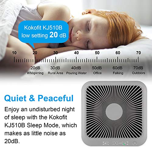 Kokofit Air Purifiers for Large Room with CADR 320 & H13 True HEPA