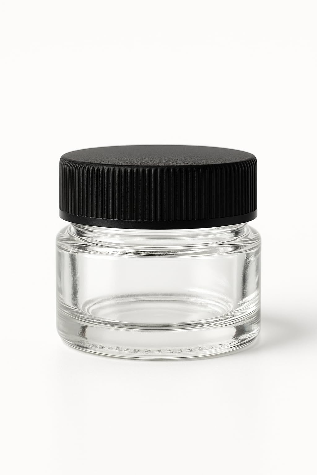 Photo 1 of 100 Pack 5ml Jar Screw Lid Black - Small Glass Cosmetic Packaging Container for Cream, Wax, and Balms