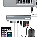 USB 3.0 Hub, Wavlink 7 Port Aluminum Portable Data Hub with 5V/4A Power Adapter USB Splitter Hot Swapping for MAC, PC, USB Flash Drives and Other Devices