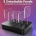 USB Charging Station for Multiple Devices - Mutli Device Charging Station for Apple Products, iPhone, iPad, Tablet, Airpods, Samsung - Fast Cell Phone Charging Station Organizer