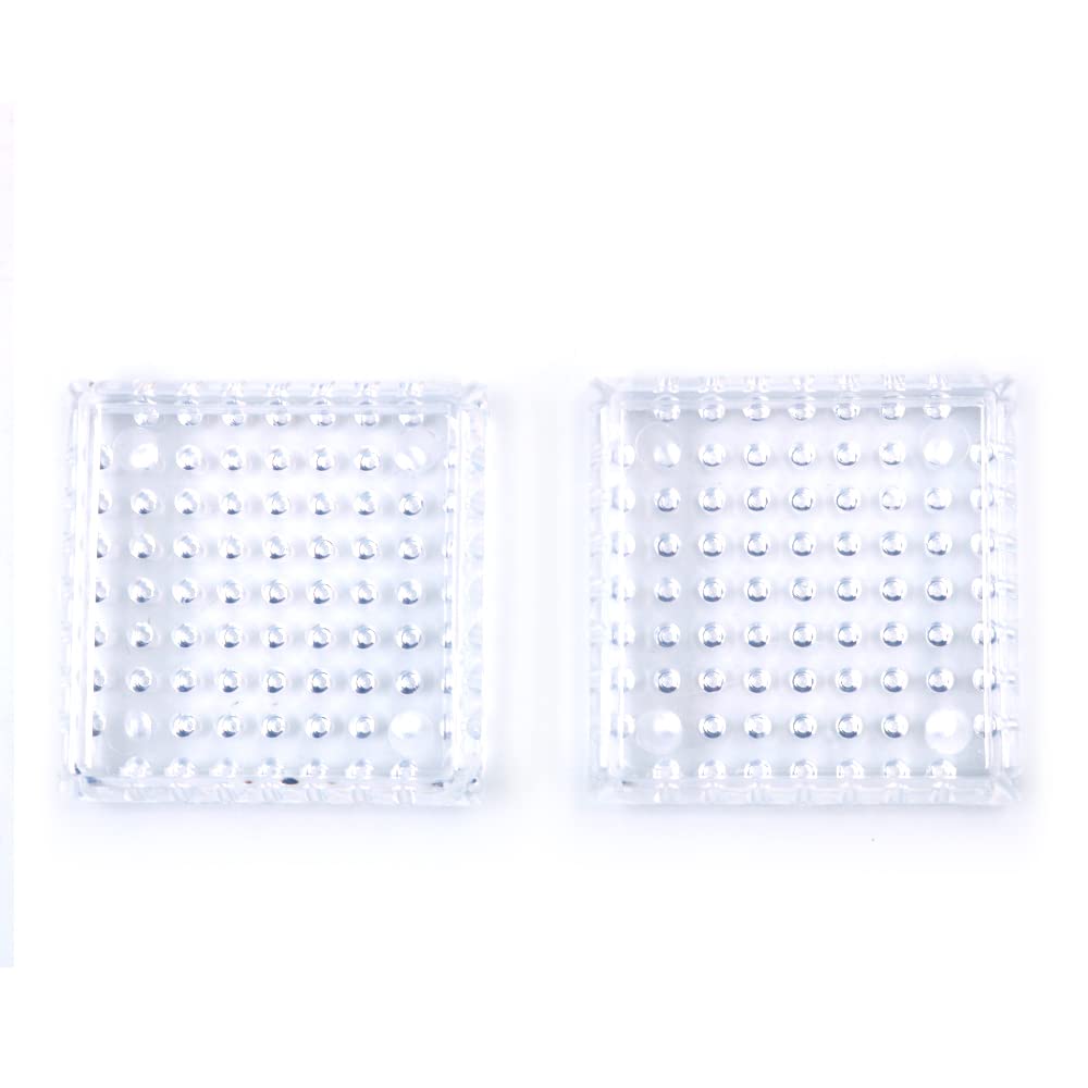 WANGCL Set of 16 Square Spiked Carpet Protectors, Floor Saver Pads, Sofa Saver, Clear Castor Cups, Non-Slip Furniture Pads, Floor Protectors