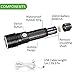 Ustellar Rechargeable Aluminum Tactical Flashlight, 1200 Lumens Super Bright CREE LED, IP65 Waterproof, 7hrs Long Lasting, 4 Light Modes Perfect for Camping, Hiking and Cycling, Battery Included