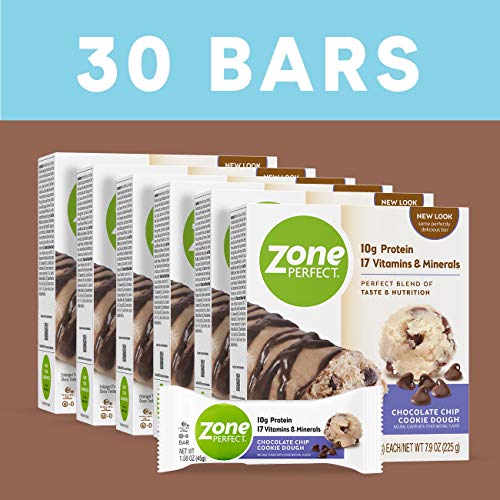 ZonePerfect Protein Bars, Chocolate Chip Cookie Dough, 10g Of Protein