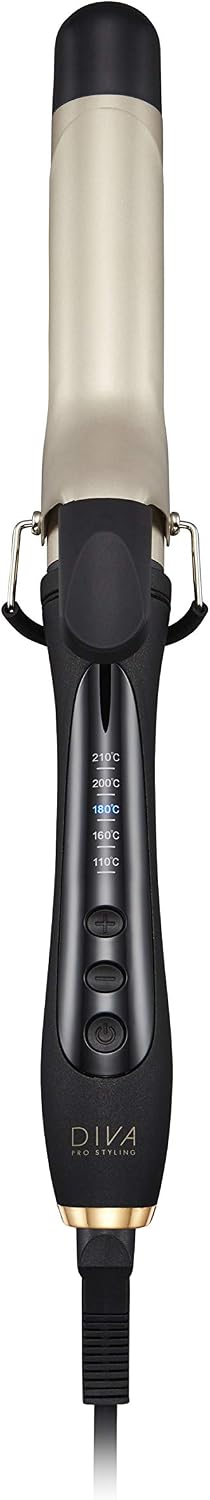 Diva Pro Styling Digital Tong with Macadamia Argan Oil and Keratin Infused Ceramic Barrel, 800 g, PRO312, Black, 32mm - Image 4