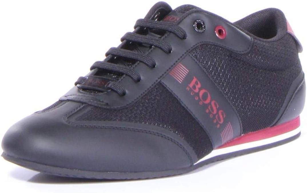 Hugo Boss Men's Lighter Low Mesh Sneaker, Black/Red, 42 M EU Amazon.co